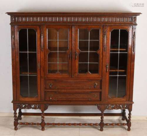 Antique English display cabinet