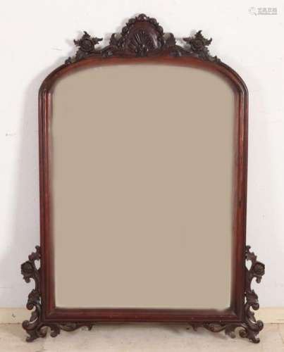 Mahogany carved mirror