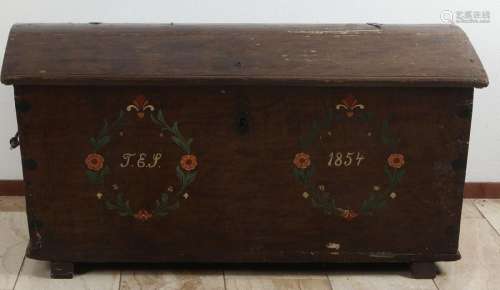Painted green chest, 1854