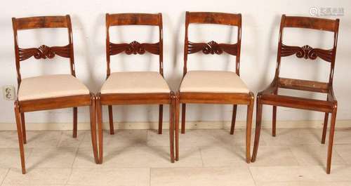 4x Biedermeier chairs, 1860