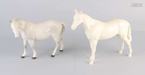 2x Porcelain horses