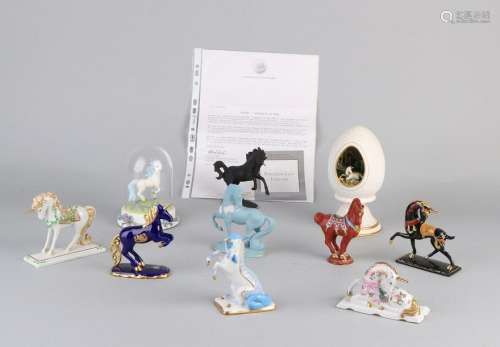 Collection of Franklin Mint unicorns