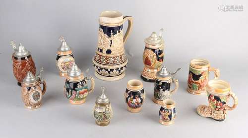 Collection of jugs / beer mugs