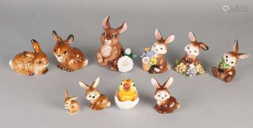 10x Goebel figures, Hare