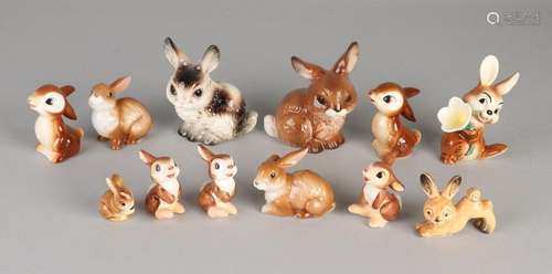 12x Goebel figures, Hare