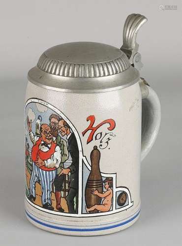 Antique beer mug (pottery)