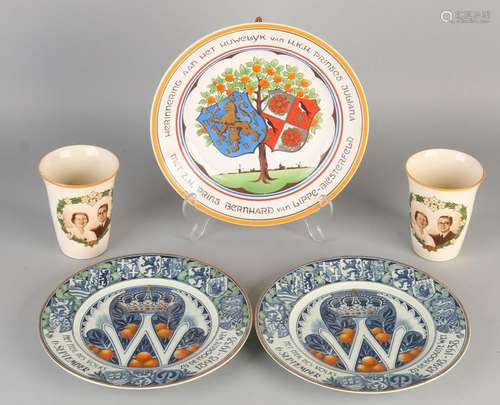 Lot ceramic royal house (5x)