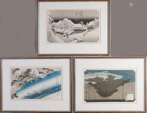 3x Japanese prints