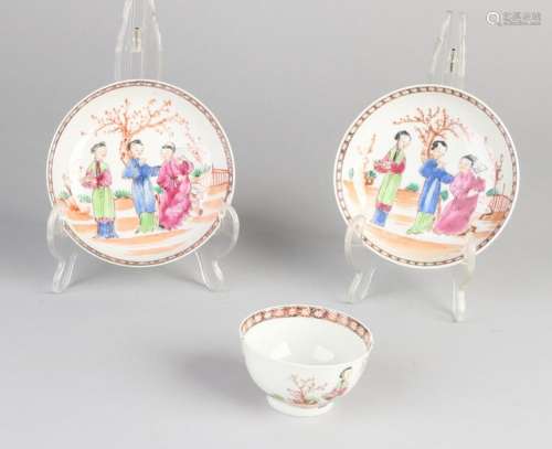 3x Chinese Family Rose / Mandarin porcelain