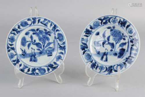 2x Chinese plates, 18th century