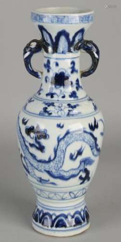 Chinese dragon vase with ears