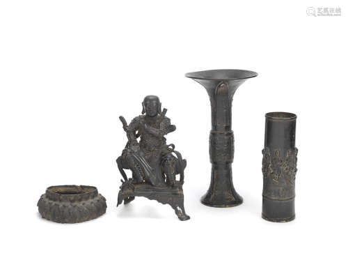 A group of bronze wares  Late Ming Dynasty