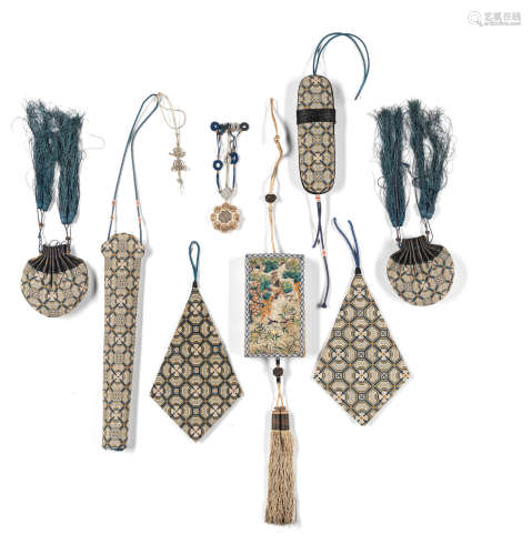 A group of textile accessories   Late Qing Dynasty