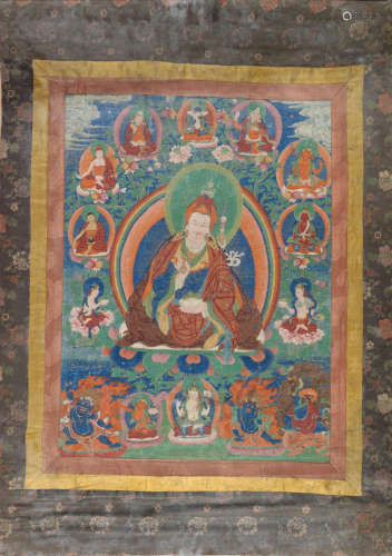 A thangka of Padmasambhava  Tibet, 19th century