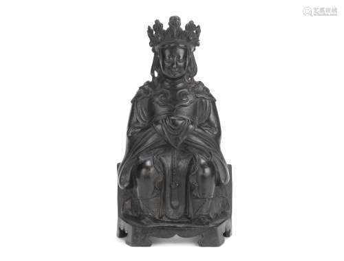 A bronze figure of a seated Bodhisattva   Ming Dynasty