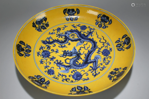 An Estate Chinese Dragon-decorating Yellow …