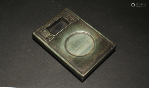 An Estate Chinese Fortune Inkstone Display