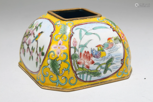 An Estate Chinese Square-based Cloisonne Fo…