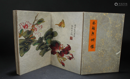 A Chinese Butterfly-portrait Estate Book Display