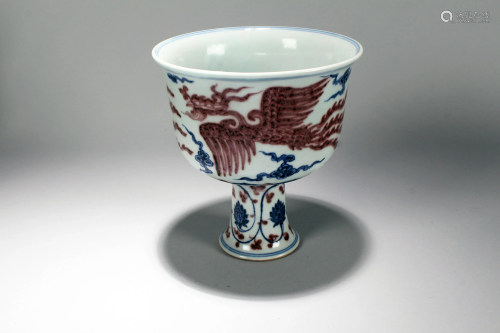 A Chinese Phoenix-fortune Blue and White Po…