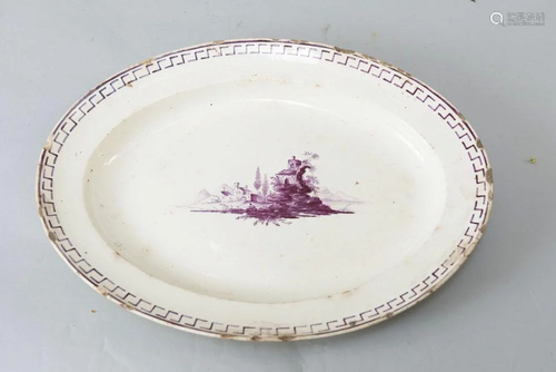 Oval ceramic salver