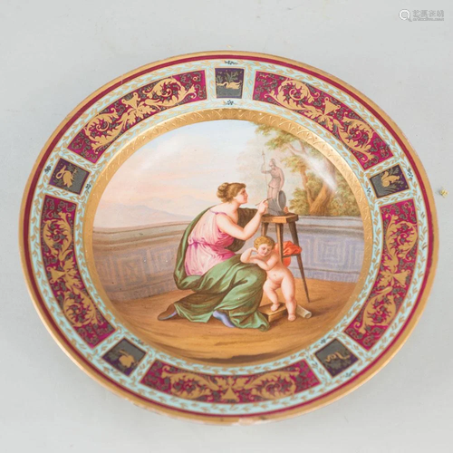 Classical Vienna porcelain dish