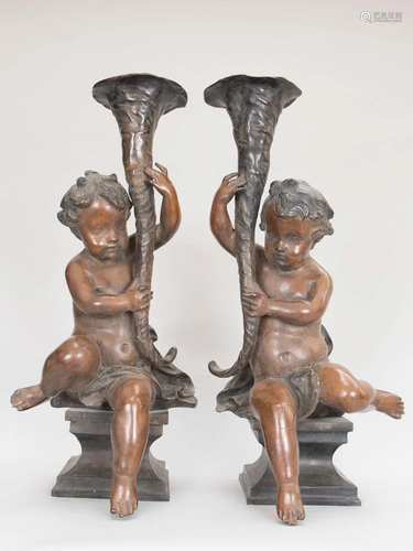 Pair of Angel Torcheres