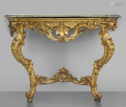 Console in stile Luigi XIV in legno finemente