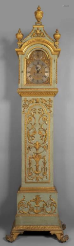 Grande pendolo Luigi XVI in legno laccato con