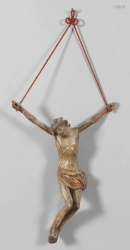 Cristo in legno policromo, sec.XVIII cm.