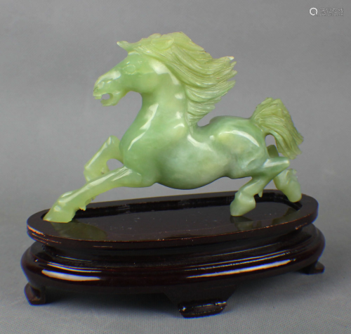 A Natural Jade Horse, 7 x 6