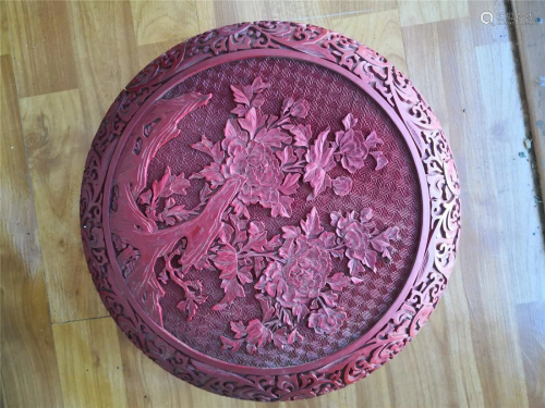 Chinese carved cinnabar lacquered Big box