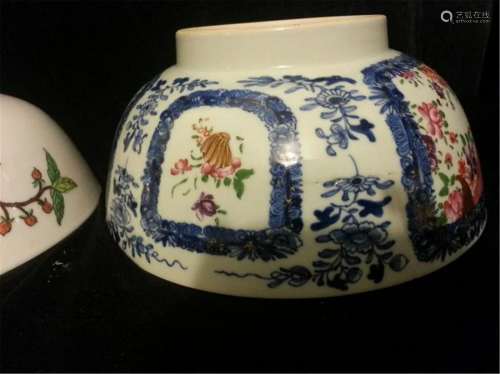 White and blue Antique Porcelain Bowi