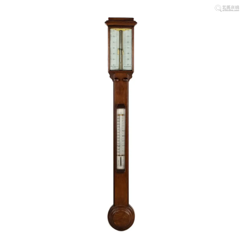 J. Wooley & Sons Co. Solid Oak Barometer