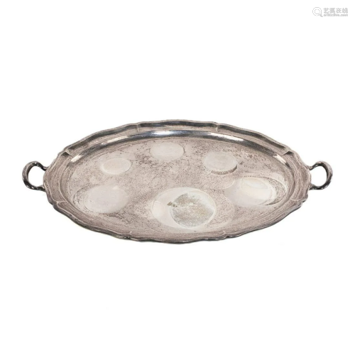 Mexican Silver Serving Tray by Conquista…