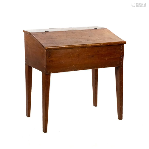 19th Century Pine Slant Top Desk
