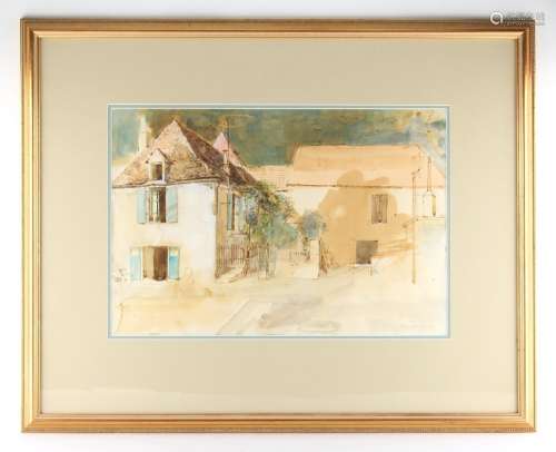 Property of a lady - John Stanton Ward RA (1917-2007) - GROSLEJAC, DORDOGNE, FRANCE - brown ink &