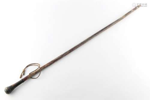 Property of a lady - a late 19th / early 20th century rhino horn walking cane, 35ins. (89cms.) long.