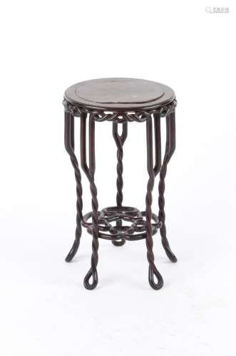 Property of a lady - a late 19th / early 20th century Chinese carved hongmu occasional table or