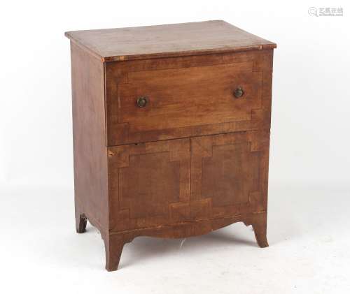 Property of a lady - an early 19th century George IV mahogany commode, on swept bracket feet, 24.