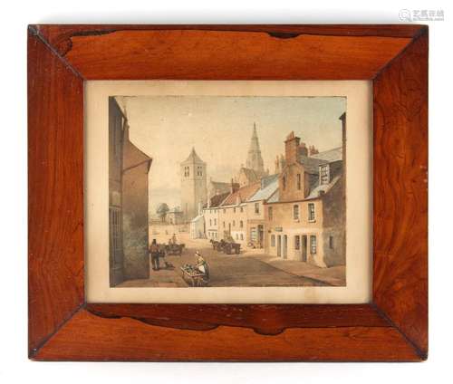 Property of a gentleman - a mid 19th century lithograph entitled 'CASTLE ST, CATHEDRAL & SQUARE