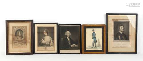 Property of a lady - four 17th / 18th century portrait engravings including LOGGAN, David -