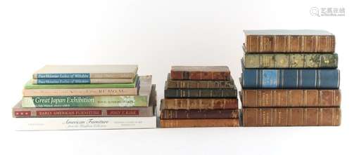 Property of a deceased estate - a box containing assorted books including two books on antique