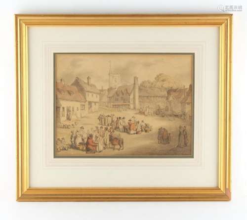 Property of a deceased estate - Thomas Rowlandson (1756-1827) - VILLAGE MARKET SCENE -