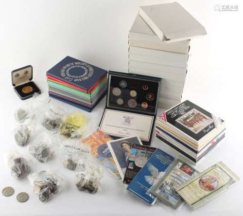 Property of a lady - a collection of coins, including cased United Kingdom proof coin sets 1972-1994