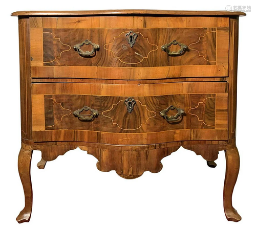 Drawers in walnut with inlays, XVIII Century. …