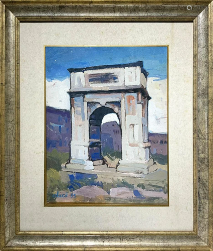 Painting of of Alico Giovanni triumphal arch (…