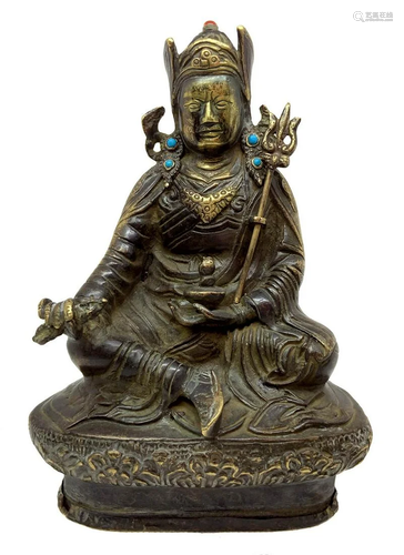 Sculpture in bronze Padmsambhava, depicted …