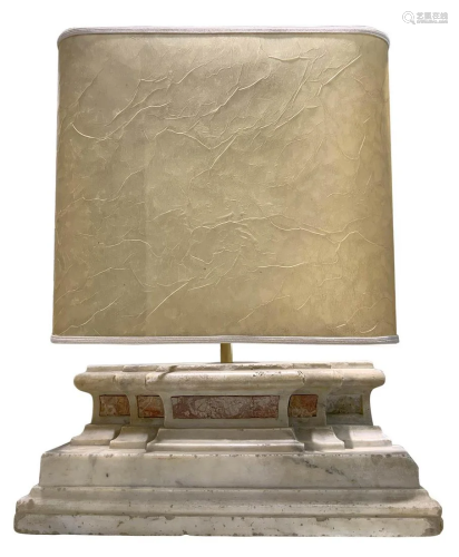 Lamp made out of marble piece with inserts …