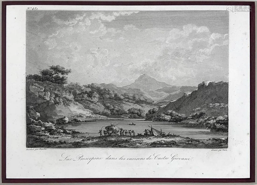 Etching of Proserpine Lac dans les en…